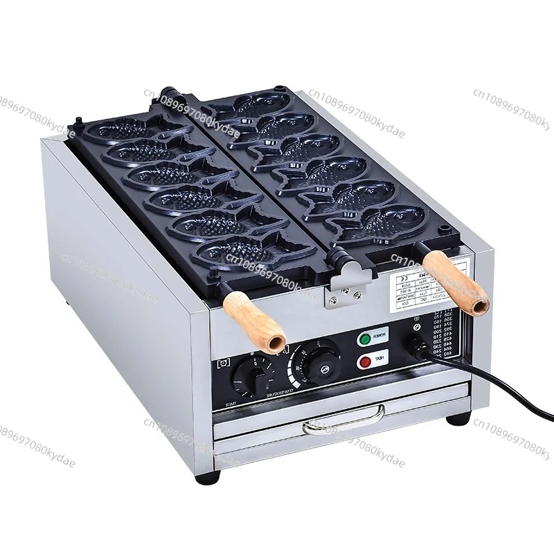 220V/110V Fish Shape With Close Mouth Taiyaki Maker Commercial Fish Shaped Waffle Electric Taiyaki Machine