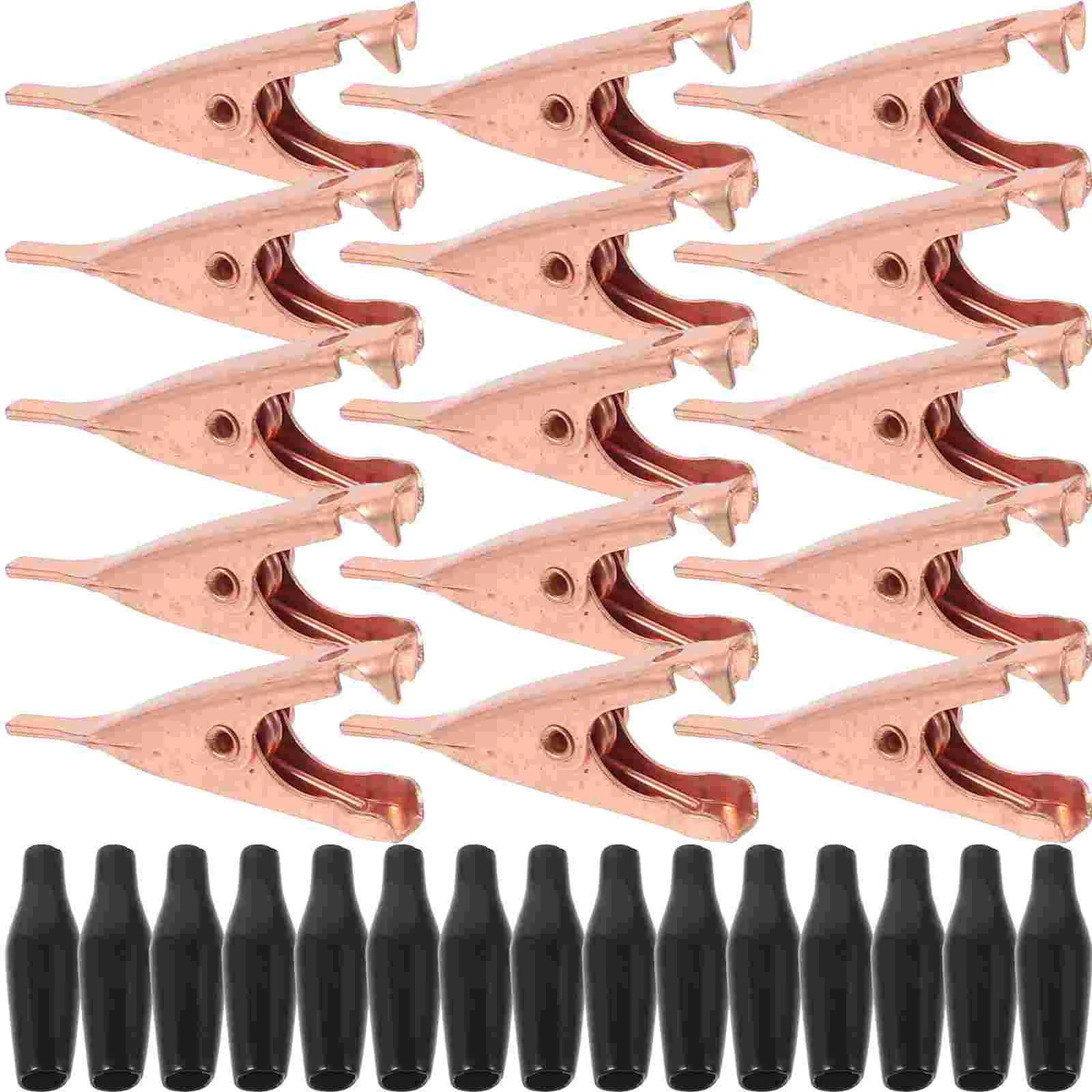 

15 Pcs Micro Clamps Pure Copper Alligator Clip Crimp Test for Electrical Testing