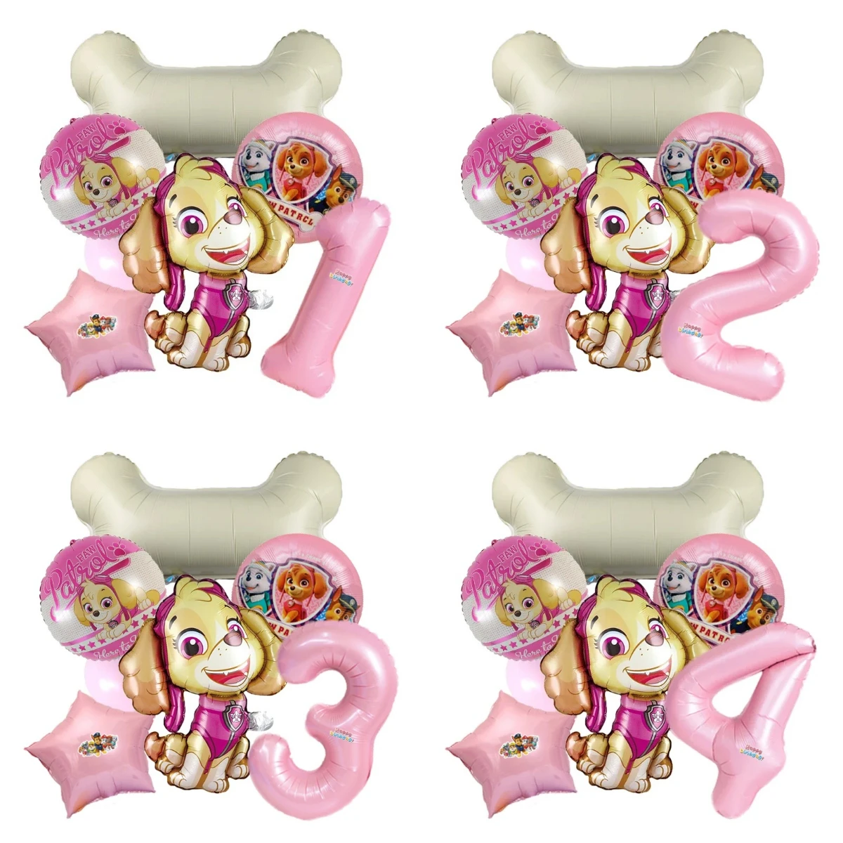 Cartoon Paw Patrol themed party decoration supplies Rescue dog aluminum foil balloon childrens Party Decoration & Supplies gift