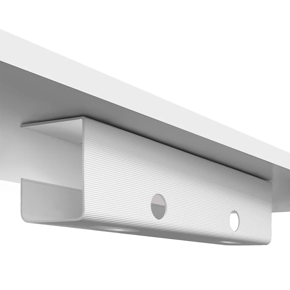 

1 Pack Large Capacity Cable Management Tray, Under Desk Cable Tray,PVC Standing Desk Cable Management,Desk Cable Organizer-white