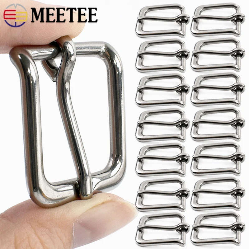 

2/5/10Pc 16-39mm Stainless Steel Belt Buckle Pin Clasp Dog Collar Adjust Ring Buckles Webbing Strap Belts Clasps Bag Accessories