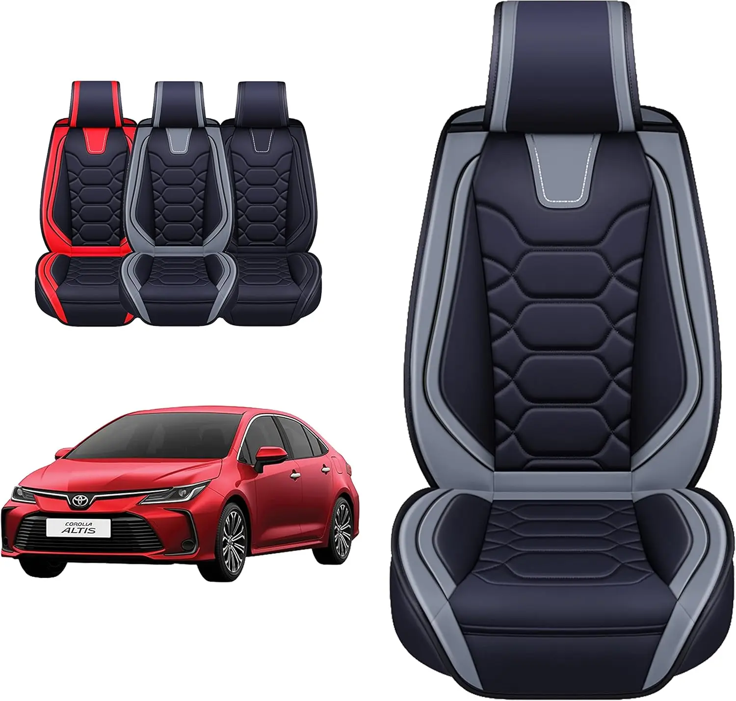 

Custom Fit Seat Covers for 2009-2025 Toyota Corolla, Waterproof Faux Leather Seat Protector Cushion Corolla Car Accessories (Ful