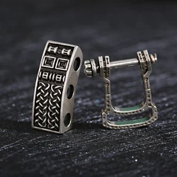 Cuentas de Paracord Vintage para suministros de fabricación de joyas, ganchos y cierres espaciadores de Color plateado, accesorios de agujero de pulsera DIY de latón al por mayor