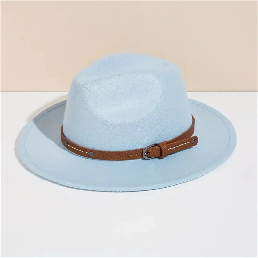 NEWWool Fedora Hut Für Frauen Männer Winter Herbst Mode Kirche Jazz Hüte Viking Britischen Flache Krempe Filz Hut Outdoor Casual Fedoras – Detail 11