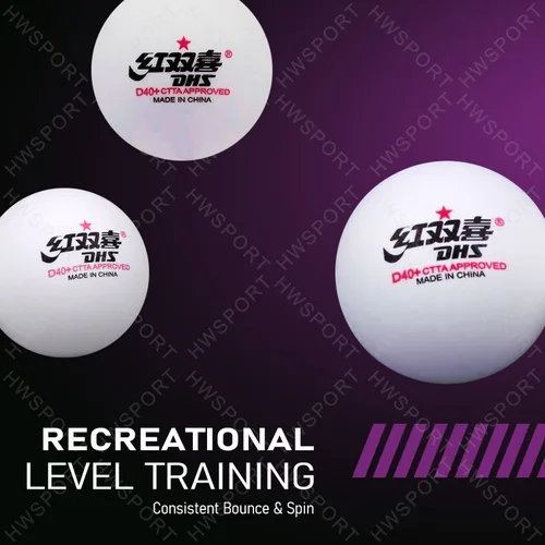 Imagen 2 del producto Pelotas de tenis de mesa DHS 1 estrella D40 + pelotas de Ping Pong ABS redondas balas de Ping Pong duraderas para entrenamiento de nivel recreativo ventas al por mayor