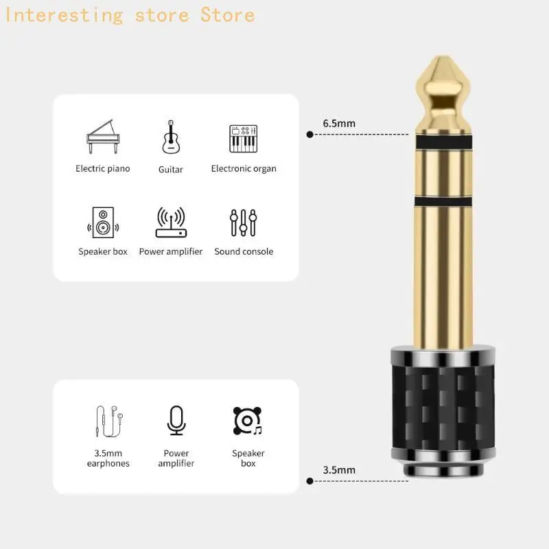 Kopfhörer-Stecker-Konverter-Adapter 3,5 mm auf 6,35 mm Metallstecker 6,35 auf 3,5 55KC – Detail 9