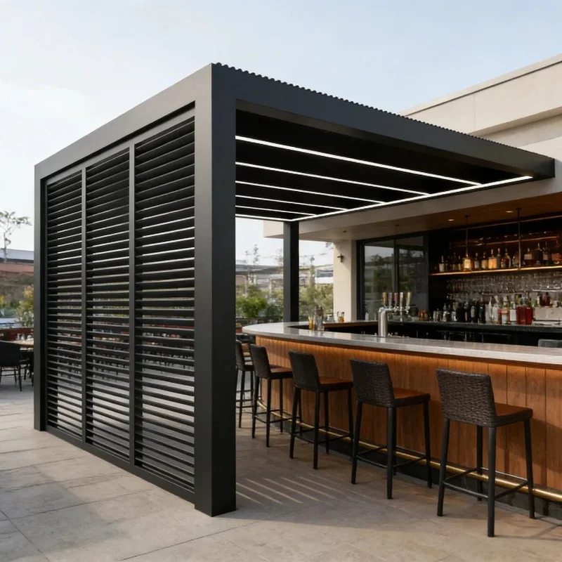 Opening Aluminum Powder Coated Outdoor Kitchen Customizable Sunroom
