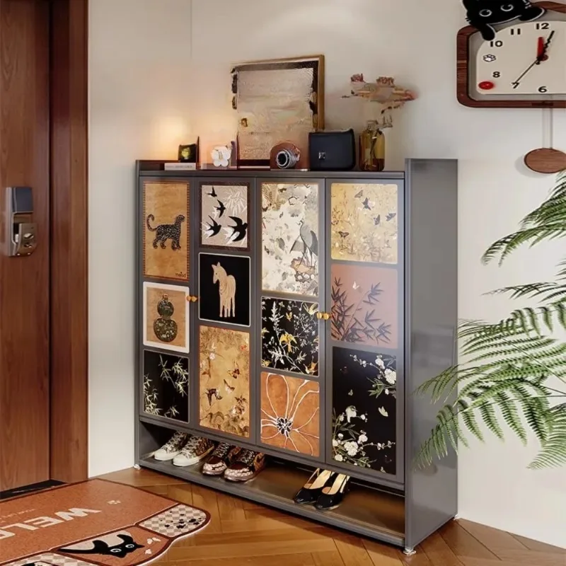 أبواب رخيصة خزائن الأحذية قابل للتعديل منظم قوي خزانة عمودية رفوف الأحذية غير تقليدي العمودي Gabinete أثاث فريد من نوعه #2