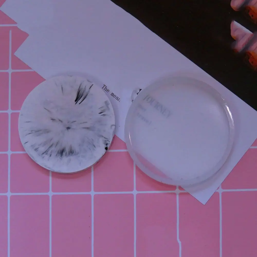 DIY Craft Pendant Agate Cup Mad Fluid Arts Coaster Mold Round Jewelry Making Mould Epoxy Resin Casting Molds