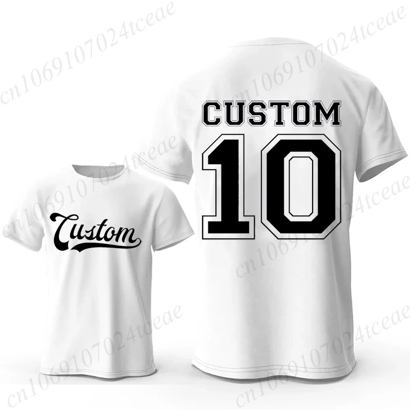 Custom Team Name Jersey Shirt Personalized Sports Tee Short Sleeve T-Shirts for Men Women Clothing Fashion Trendy Men's Clothing view 4