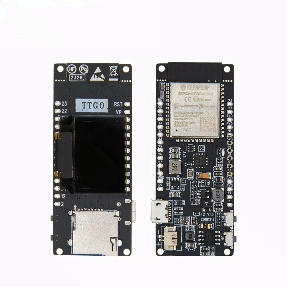 

0.95" OLED T2 ESP32 Development Board, WiFi Bluetooth Wireless Module with SD Card Slot for Car IoT Prototyping