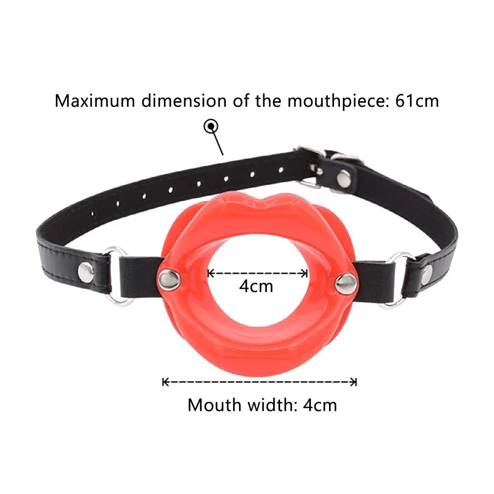 Adult Games Silicone Lips O Ring Open Mouth Gag Oral Fetish Obedient Slave BDSM Bondage Restraints Cosplay Sexy Toys Accessories