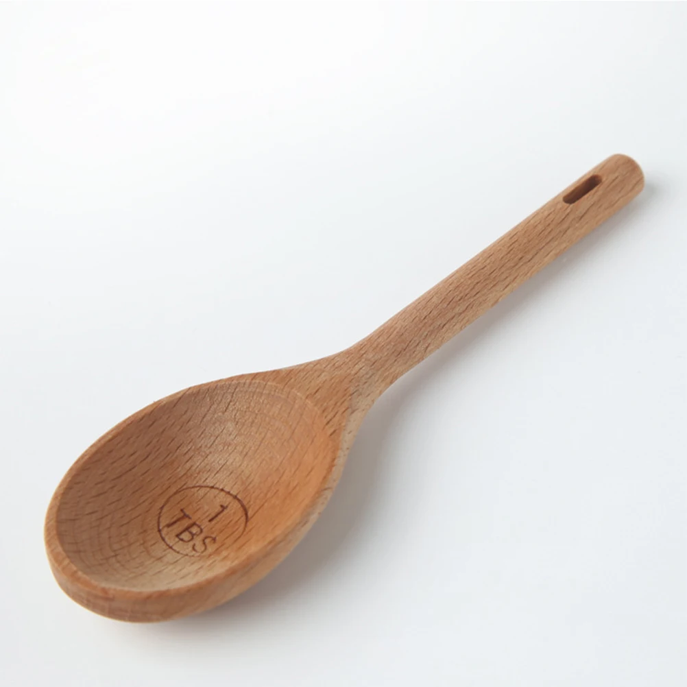 

4 pcs Seasoning Measuring Spoons Set Eco-Friendly Beech Engraved Accurate Kitchen Tools Baking Utensils for Coffee
