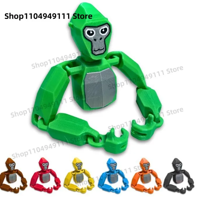 

3D Printed Gorilla Tag Flexy Fidget Figure To Gorilla Mobile Toy Fidget Toy Gorilla Figurines Home Desktop Decorations Craft