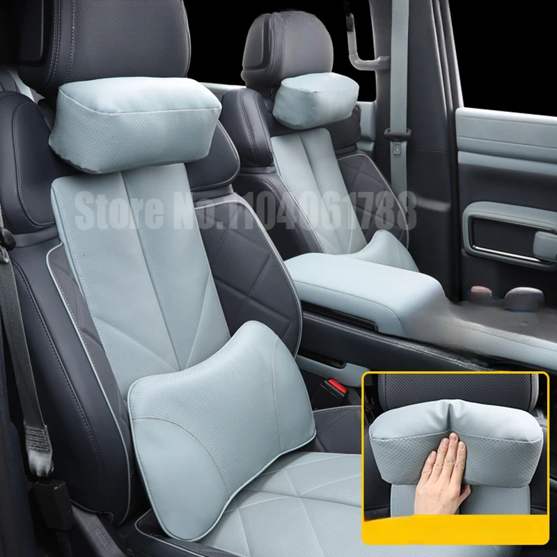 

For BYD Leopard 5 Made of Alcantara Memory Foam Neck Pillow Protection Lumbar Backrest Pillow