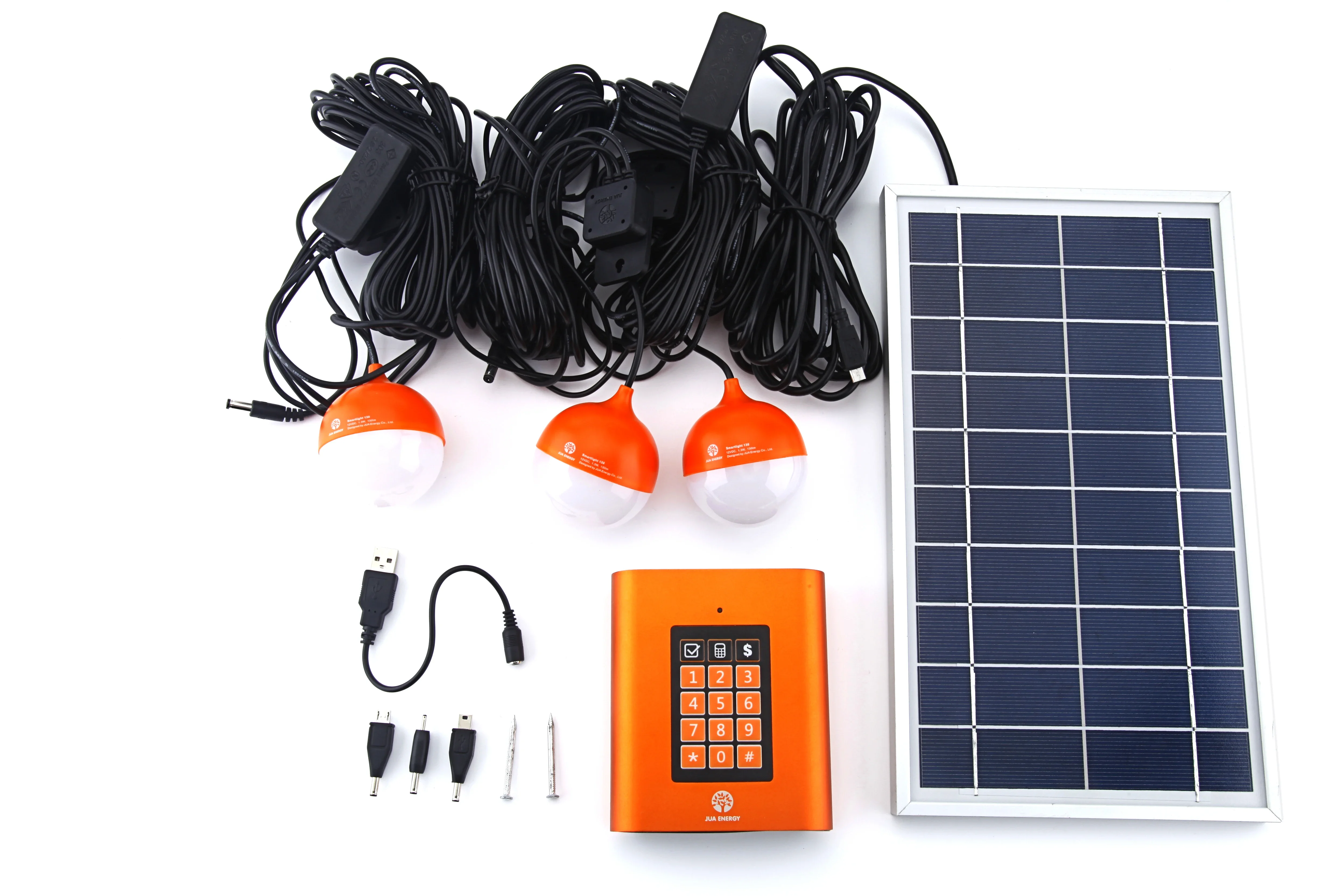 Mini Portable Pay As You Go Solar Energy system 3 LED Bulbs Solar Power System Home for Africa