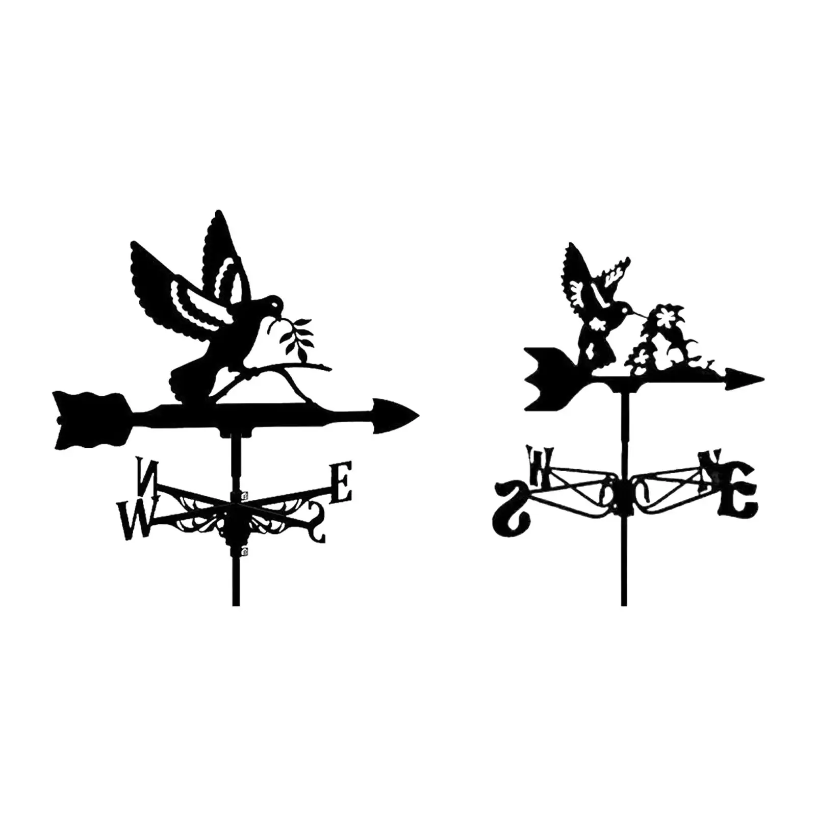 

Bird Metal Weathervane Roof Mount Animal Wind Vane for Porch Courtyard Yard