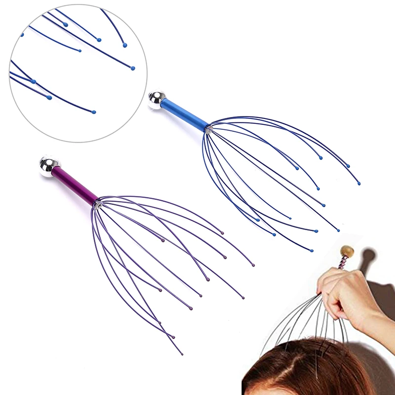 

1PCS Octopus Head Scalp Relaxation Massage Pain Relief Body Massager Stress Release Relaxing Claw Metal Massager Device