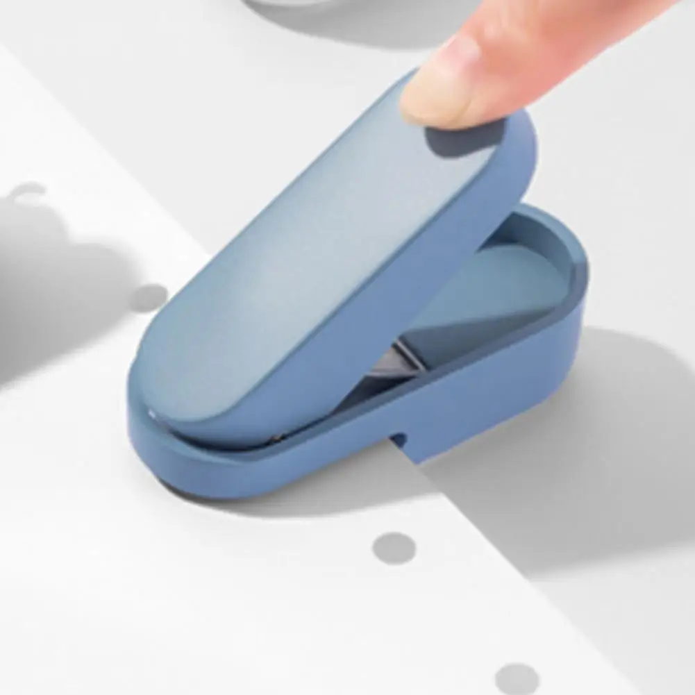 바인더용 미니 수동 구멍 펀처, 휴대용 금속 종이 구멍 펀처, 정확한 단일 구멍 펀처, 학생 사무용품