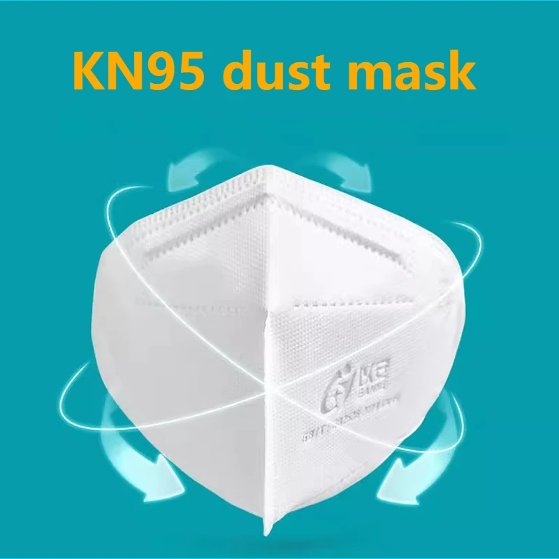 10 قطع N95 قناع الوجه KN95 قناع التنفس الغبار تنفس المتاح قناع واقٍ السلامة الصحية واقية KN95 قناع الوجه