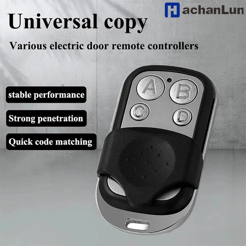 

HACHANLUN 433MHz Universal Remote Control 4CH Car Key Garage Door Opener Copier Copy Garage Door Car Remote Control