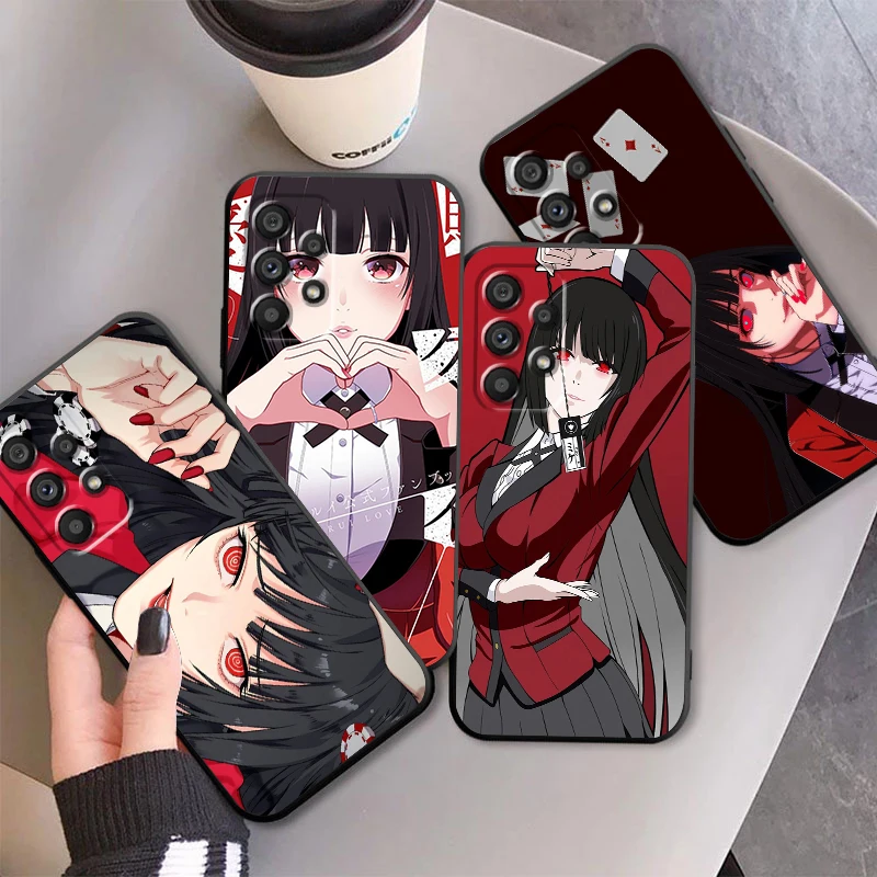 J-Jabami Y-Yumeko Kakeguruis For Samsung A53 A52 A33 A32 A51 A71 A21S A13 A73 A55 A22 A23 A35 A72 A54 A12 5G Black Cover