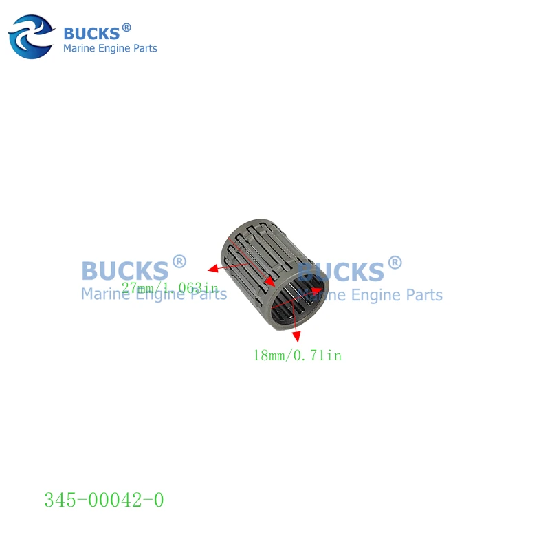 345-00042-0 Needle Bearing Made in Taiwan For Tohatsu Outboard Engine Connecting Rod Small Side ，Replace 8130483