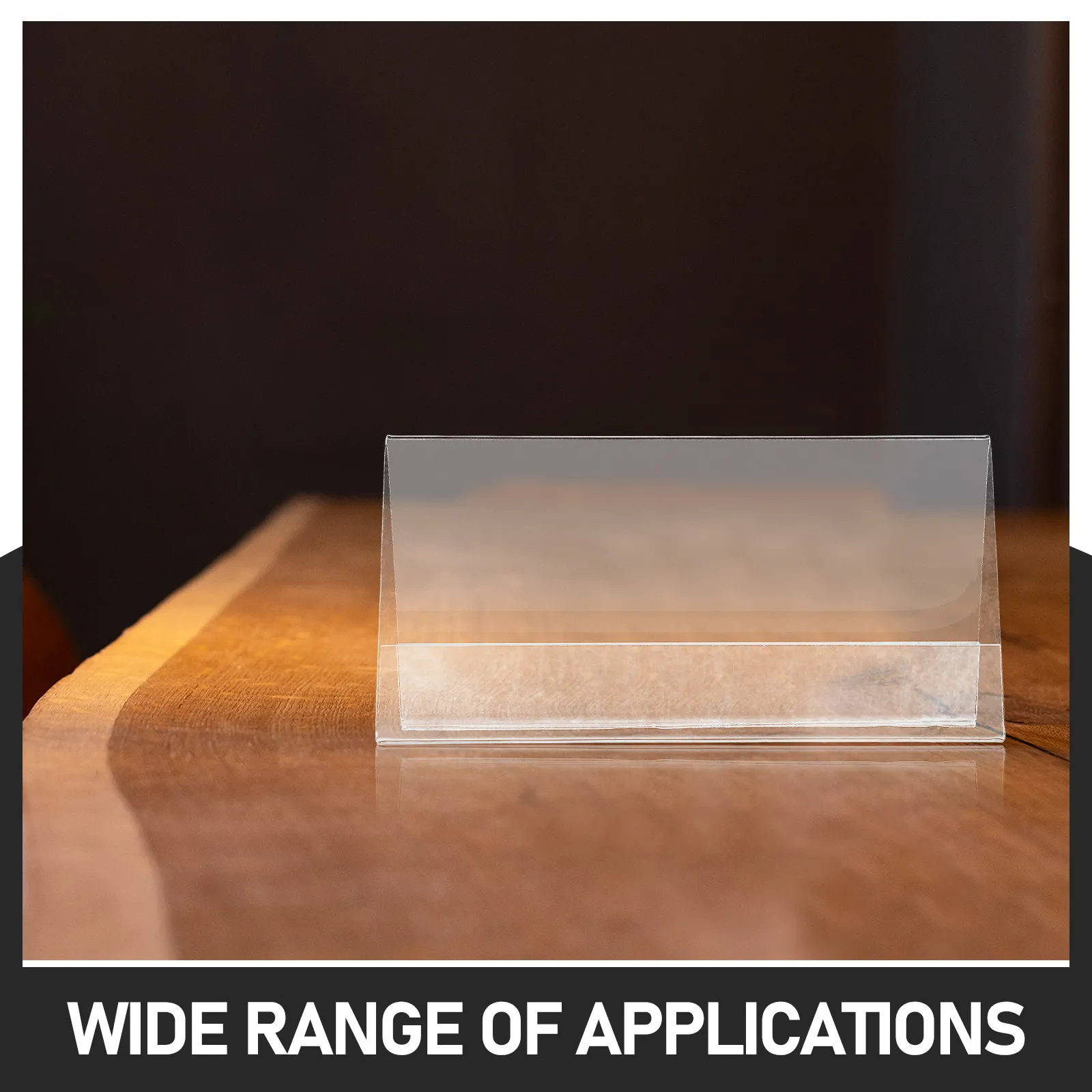 10Pcs Desktop Transparent Name Tag V Shaped Table Tent Cards Clear Name Plate Holder for Conference Meeting Event Use