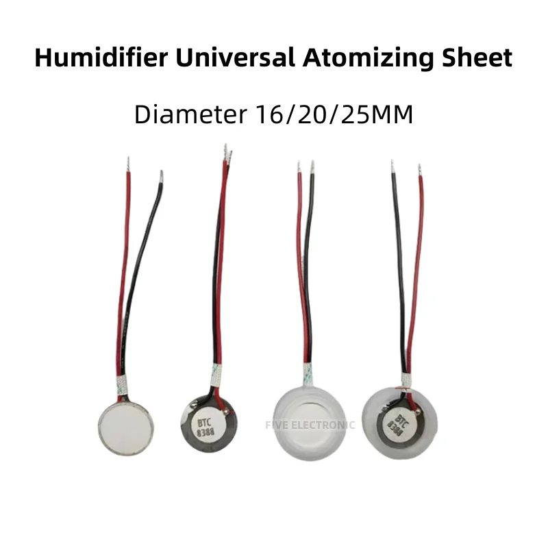 Universal Humidifier Atomizing Plate Energy Exchange Plate 16/20/25mm Piezoelectric Ceramic Plate Ultrasonic Oscillator Accessor