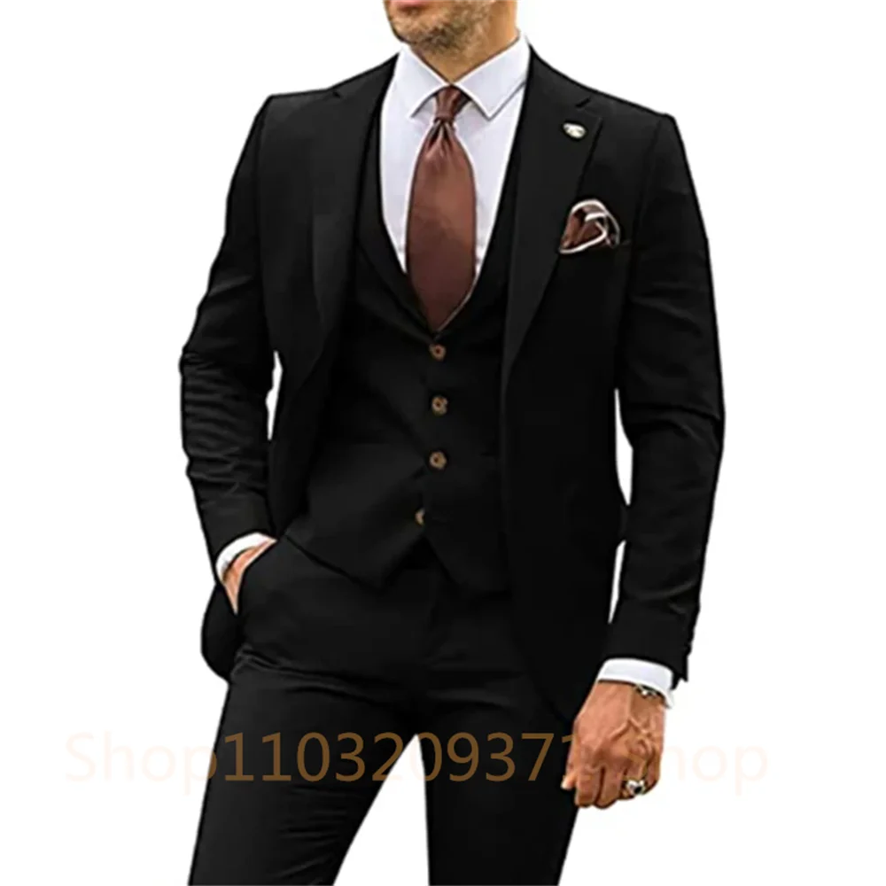 New Light Gray Groom Groomsman Men Suit Wedding Party Formal Occasions Business Male Tuxedo 3 Piece Set Jacket Vest Pants