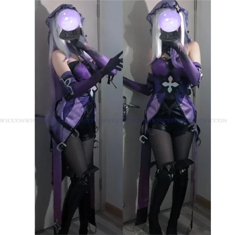 Black Swan Anime Game Honkai Star Rail Cosplay Costume Uniform Clothes Cosplay Set A Mysterious And Elegant Augur Cosplay Woman