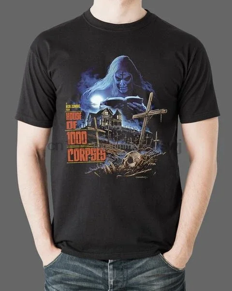 House Of 1000 Corpses Rob Zombie Horror Vintage Movie Design Men Tee Shirt O-Neck Short Sleeve Tees