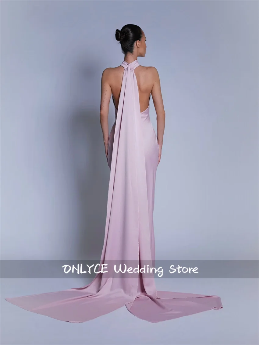 فستان بسيط حورية البحر للحفلات الراقصة للعرائس بدون أكمام 2026 بدون ظهر فستان زفاف نسائي فيستدو دي نوفيا مخصص