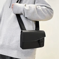 Crossbody Bag for Men 2024 New Casual Messenger Shoulder Bag Korean Trendy Brand Mobile Phone Storage Small Square Bag