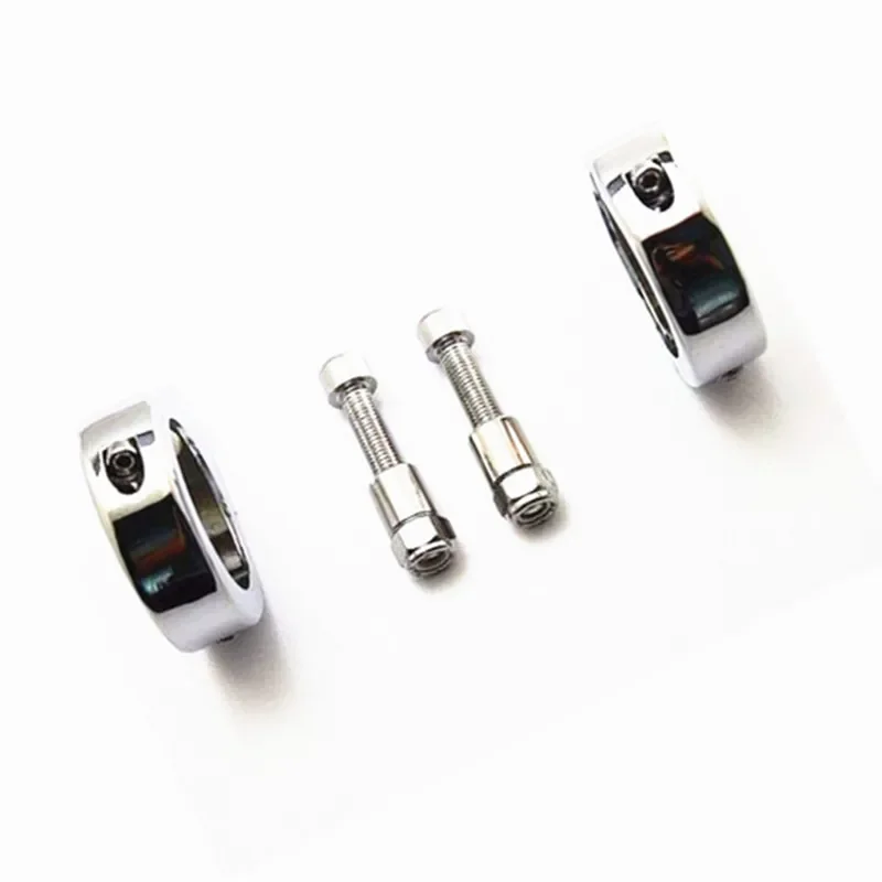 Chrome Fork Turn Signal 41mm Clamp Mount for Harley Honda Kawasaki Yamaha Suzuki