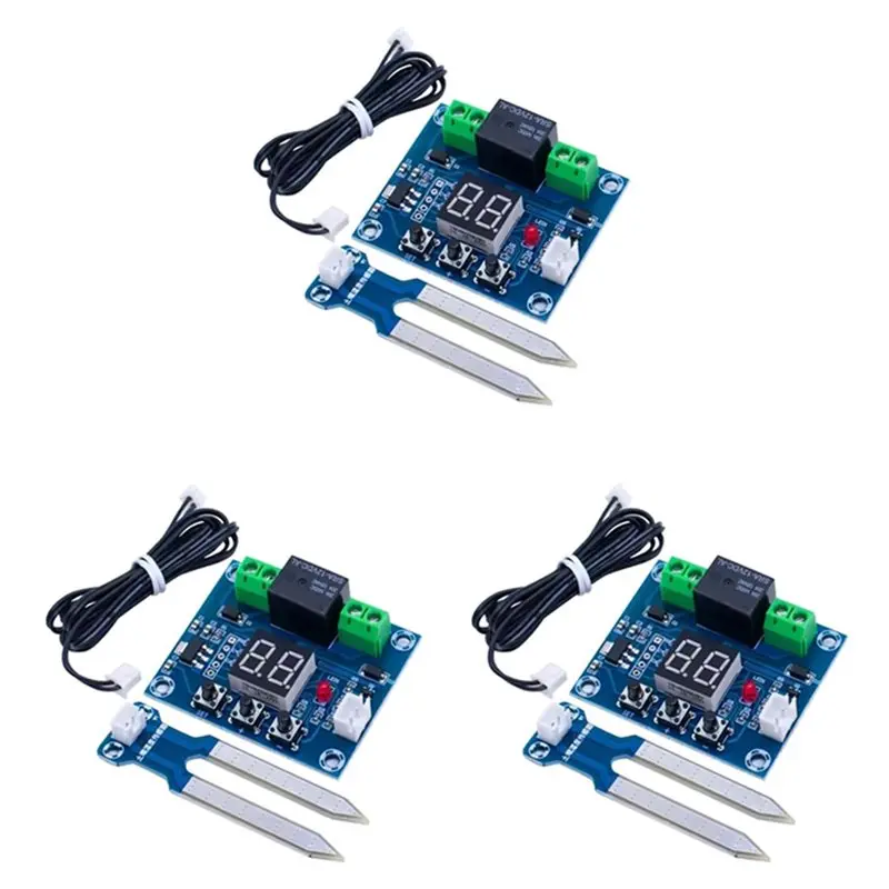 AA60-3X 12V Digital Soil Humidity Sensor Controller For Automatic Irrigation Water Management With Real-Time Monitoring