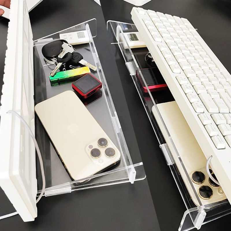 

Removable Tilted Keyboard Stand Ergonomic Typing Acrylic Keyboard Riser Tilt Desk Computer Keyboard Lifter For Home Office Games
