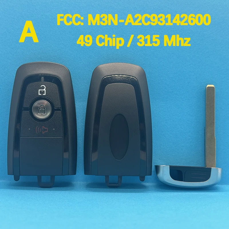 CN018125 Aftermarket 3/4/5 Buttons Smart Key FCC M3N-A2C93142600 49 Chip 315MHz For Ford Mustang Lincoln 2013-2020