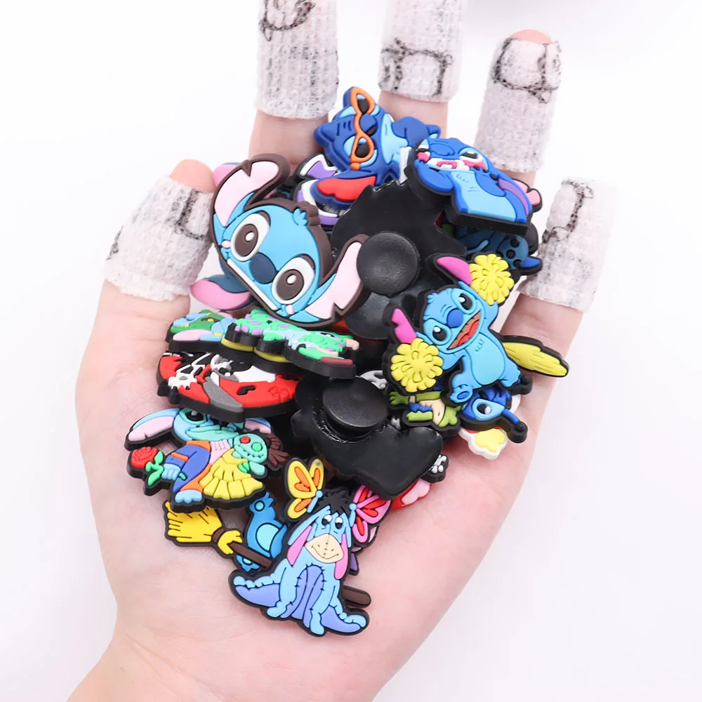 1-25Pcs Eeyore Skeleton Stitch Garden Shoe Buckle Charms Kids Adorable Decorations DIY Disney Wristband