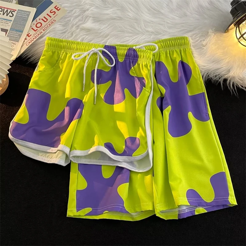 

Summer Beach ort Pants Five-Quarter Casual Sports Loose Fit ex Couples Faionable Versatile Youthful Sle Straight Leg