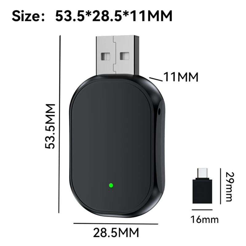 USB Type C 2 In 1 Wireless Carplay Android Auto Adapter Wireless Car Adapter Convert Wired Android Auto To Wireless