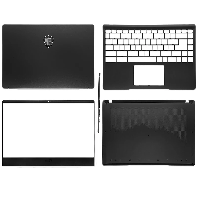 NEW For MSI Modern 14 MS-14D1 14D2 M14 Laptop LCD Back Cover Front Bezel Palmrest Bottom Case Hinge Cover Top Back Case Black