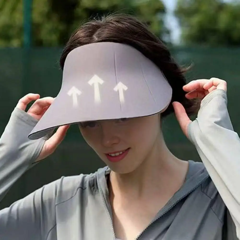 Double-sided Sun Hat Empty Top Sun Hat with Seam Technology Double-sided Wearable Cycling Cap Wind-resistant Brim for Outdoor
