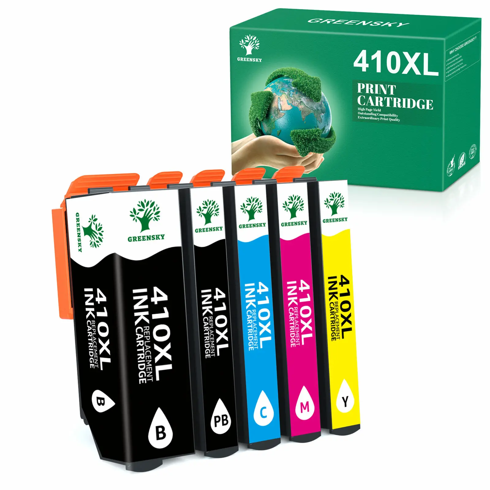 

5 PACK 410XL 410 XL Ink Cartridges for Epson Expression XP 7100 XP 640 XP 830