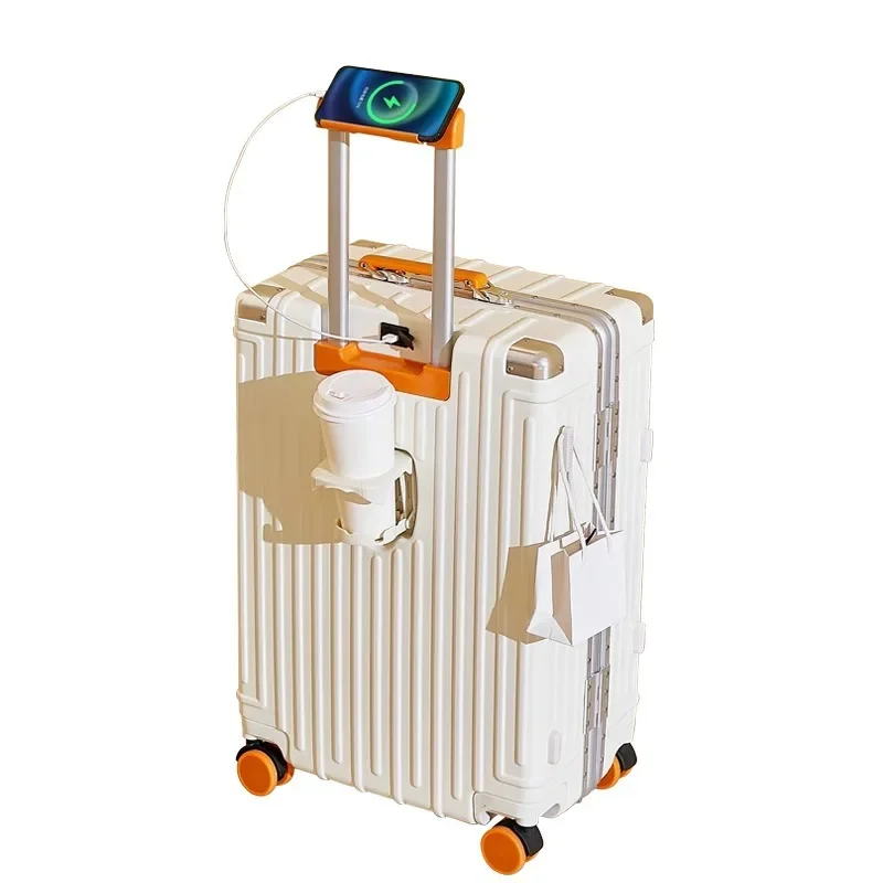 Aluminum Frame Multifunctional Ale Suitcase Can Student Trolley Suitcase Crash Light Luggage 20 22 24 26 28 Boarding Box
