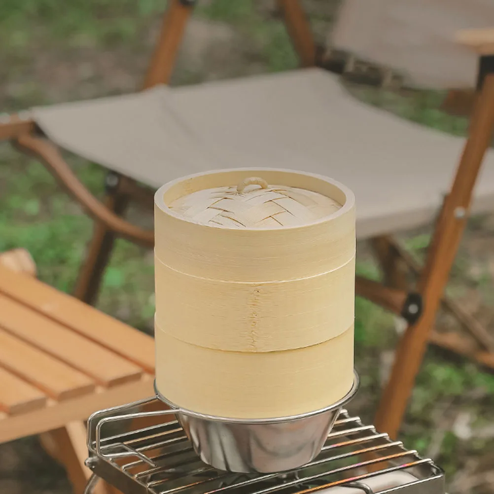 

1Set Bamboo Steamer Basket Multi Use Kitchen Steamer for Buns Meat Vegetables Rice Fish Steamed Food Cooking Tool