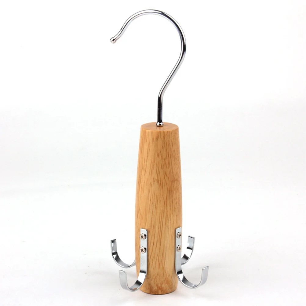 360° Rotating Scarf Hanger Organizer Chrome Hook Anti-Rust Tie Rack For Belts Shoes Towels Closet Storage Rack