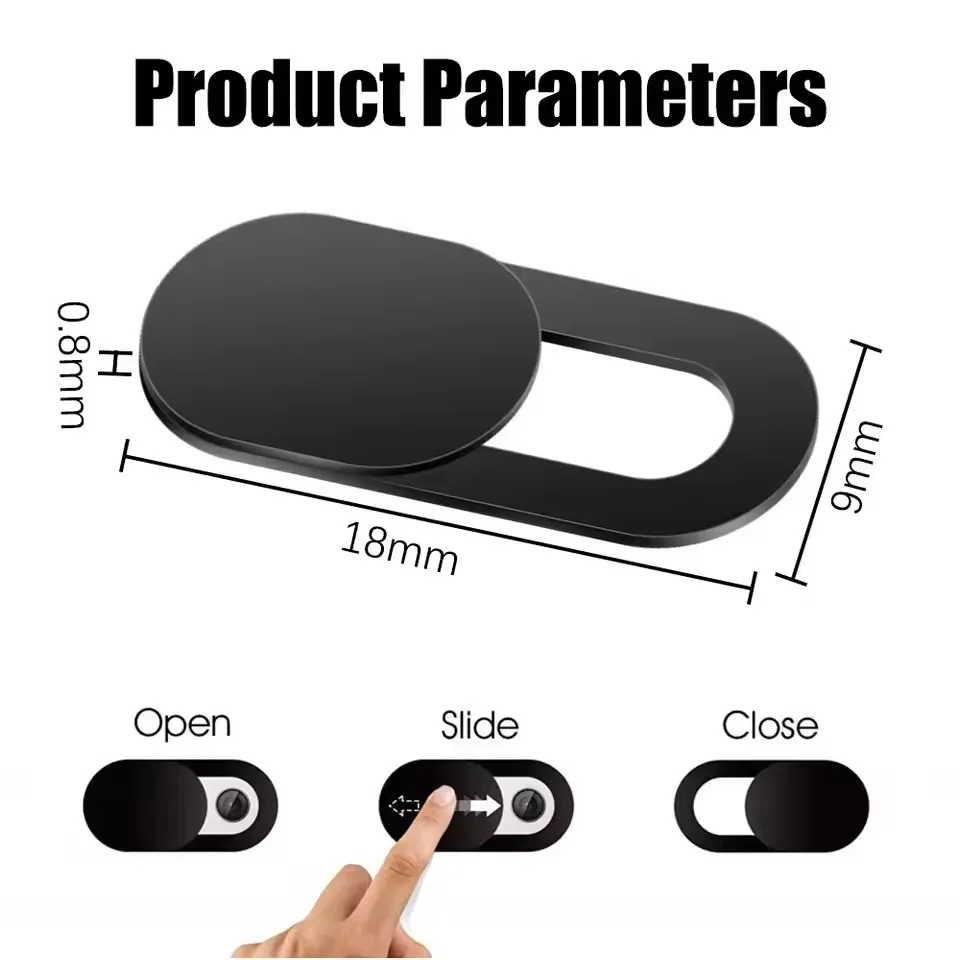 Webcam Cover Shutter Magnet Slider Plastic Camera Cover for iPad Tablet Web Laptop Pc Camera Mobile Phone Lenses Privacy Sticker