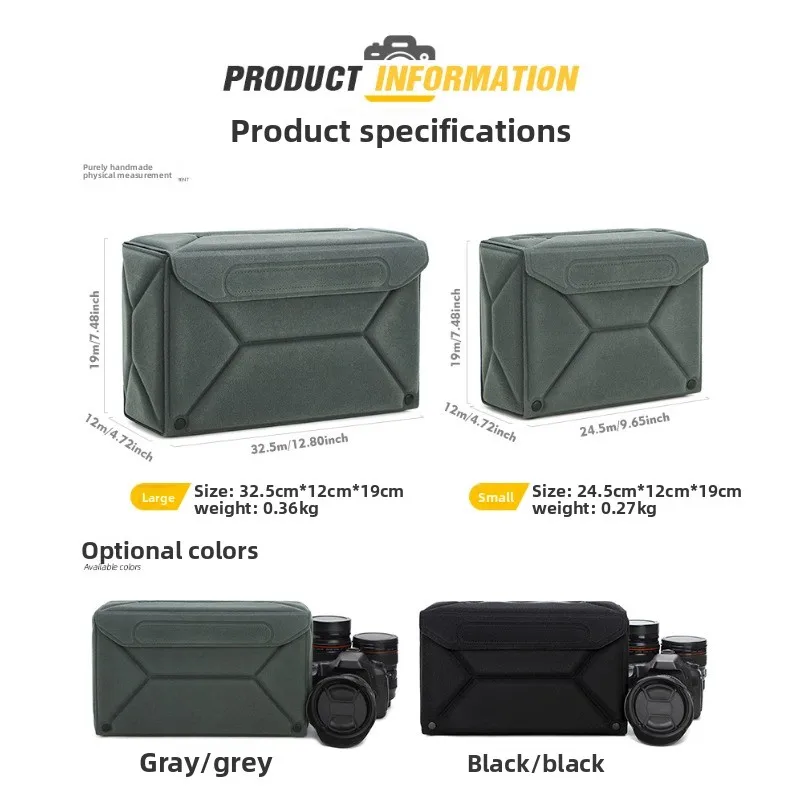 Multi-Purpose Camera Inner Bag, Mirrorless Camera Protective Case, DSLR Inner Bag, Portable Lens Photography Camera Bag