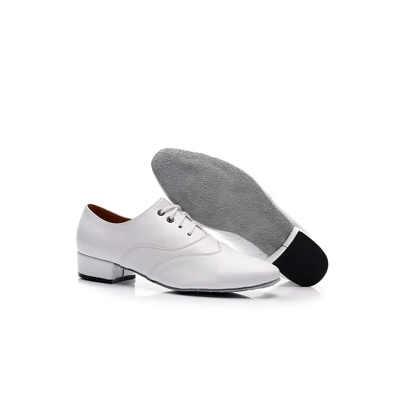 Koeienhuid Mannen Moderne Dansschoenen Vierkante Dansschoen Volwassen Zachte Zool Ballroom Dans Latin Schoenen Leatther Sneakers Hoge Hakken